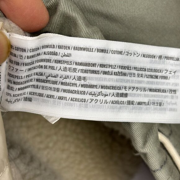 Abercrombie & Fitch Women's Hooded Parka Coat Sz S Removable Fur Sherpa lined - Picture 8 of 16